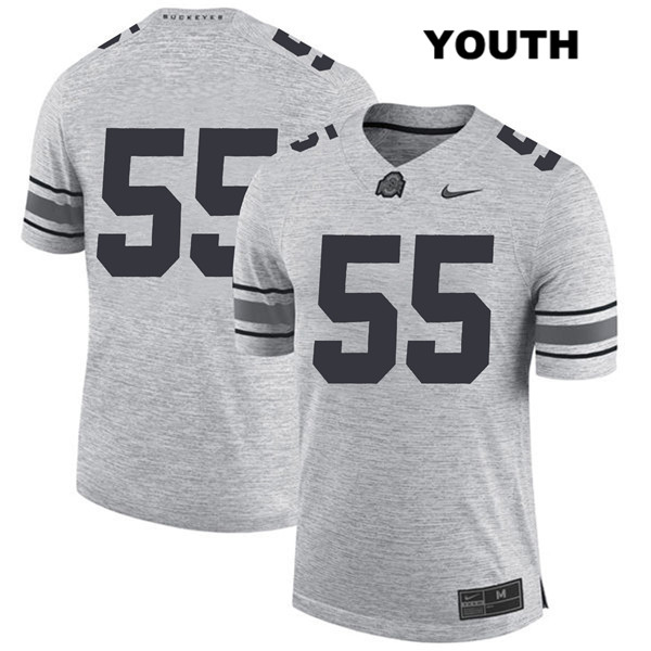 Ohio State Buckeyes Youth Malik Barrow #55 Gray Authentic Nike No Name College NCAA Stitched Football Jersey HX19F34OH